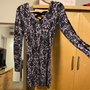 Purple & black corset style dress